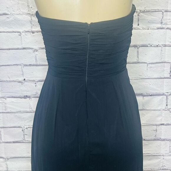Dressy Collection Womens Black Ruched Sweetheart Neckline Strapless Gown Size 6 - Picture 4 of 7